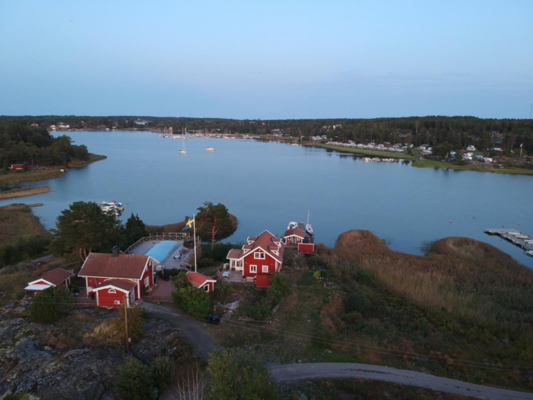 Arkösund Fishing Lodge Svezia vista dall'alto
