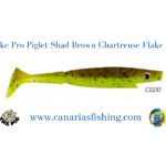 StrikePro Piglet Shad Brown Chartreuse Flake C020 10cm