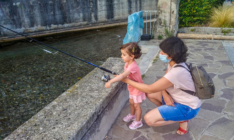 Andare a pesca con la famiglia