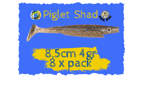 Piglet Shad 8,5cm 4gr 8xpack