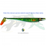 The Pig Shad 23cm Green Motoroil Pike MN3
